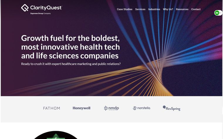 Projekt Clarity Quest, Website erstellt von GlanzenWeb