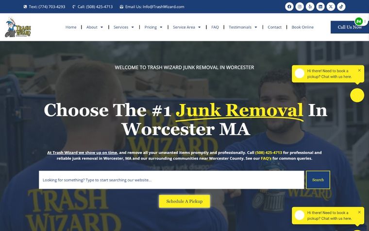 Projekt Trash Wizard, Website erstellt von GlanzenWeb